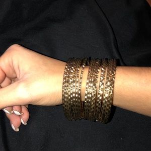 Gold bangle bracelets